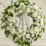 Serene Sympathies Standing Wreath – White