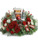 Thomas Kinkade's Festive Fire Station Bouquet