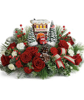 Thomas Kinkade's Festive Fire Station Bouquet