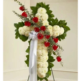 Peace & Love Standing Cross – Red