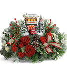 Thomas Kinkade's Festive Fire Station Bouquet