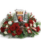 Thomas Kinkade's Festive Fire Station Bouquet